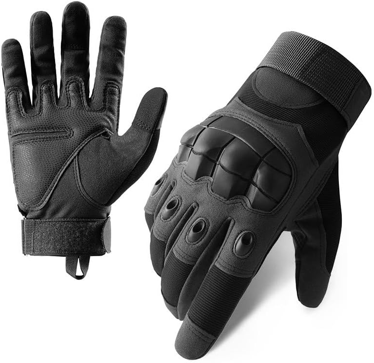 1 Pair Tactical Gloves for Men, Touchscreen Motorcycle Gloves for Sports Motorcycle Cycling Tactical Airsoft Paintball Hunting Hiking Camping Climbing