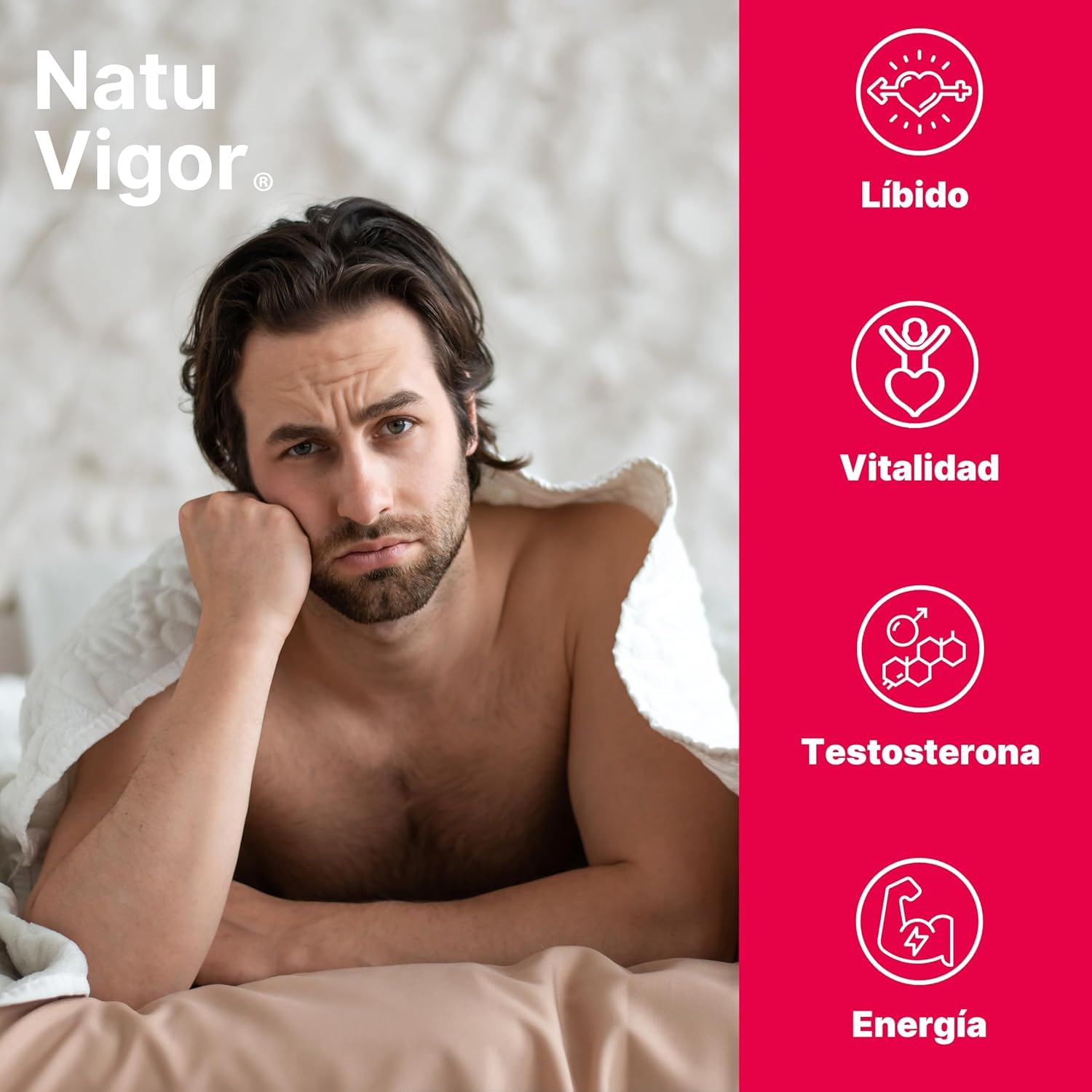 NATUSURE NatuVigor Pack de 3 (180 Cápsulas) – Maca Andina + Fenogreco Testofen® + L-Arginina + Zinc – Soporte para la Vitalidad y el Deseo Sexual en Hombres y Mujeres