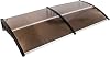 VERYKE 40 x 80 Door Awning with Overhead Door Cover, Brown, Modern Style, UV & Rain Snow Protection, Easy Assembly & Installation, Suitable for Homeowners & Businesses
