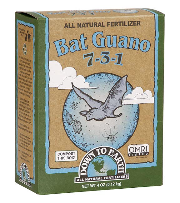 Down To Earth 07886 2 Lb Bat Guano All Natural Fertilizer 9-3-1