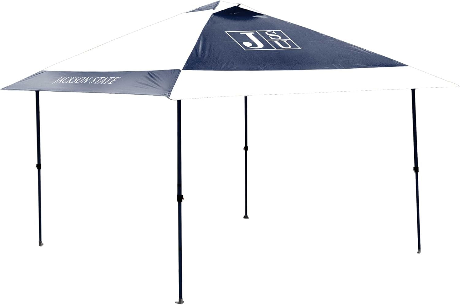 Logo Brands HBCU Jackson State Tigers 12x12 Solo Up Canopy – 144 Square Feet of Shade – One-Person Easy Setup, UV-50 Protection, Rolling Storage Bag – Perfect Tent for Tailgates and Outdoor Events