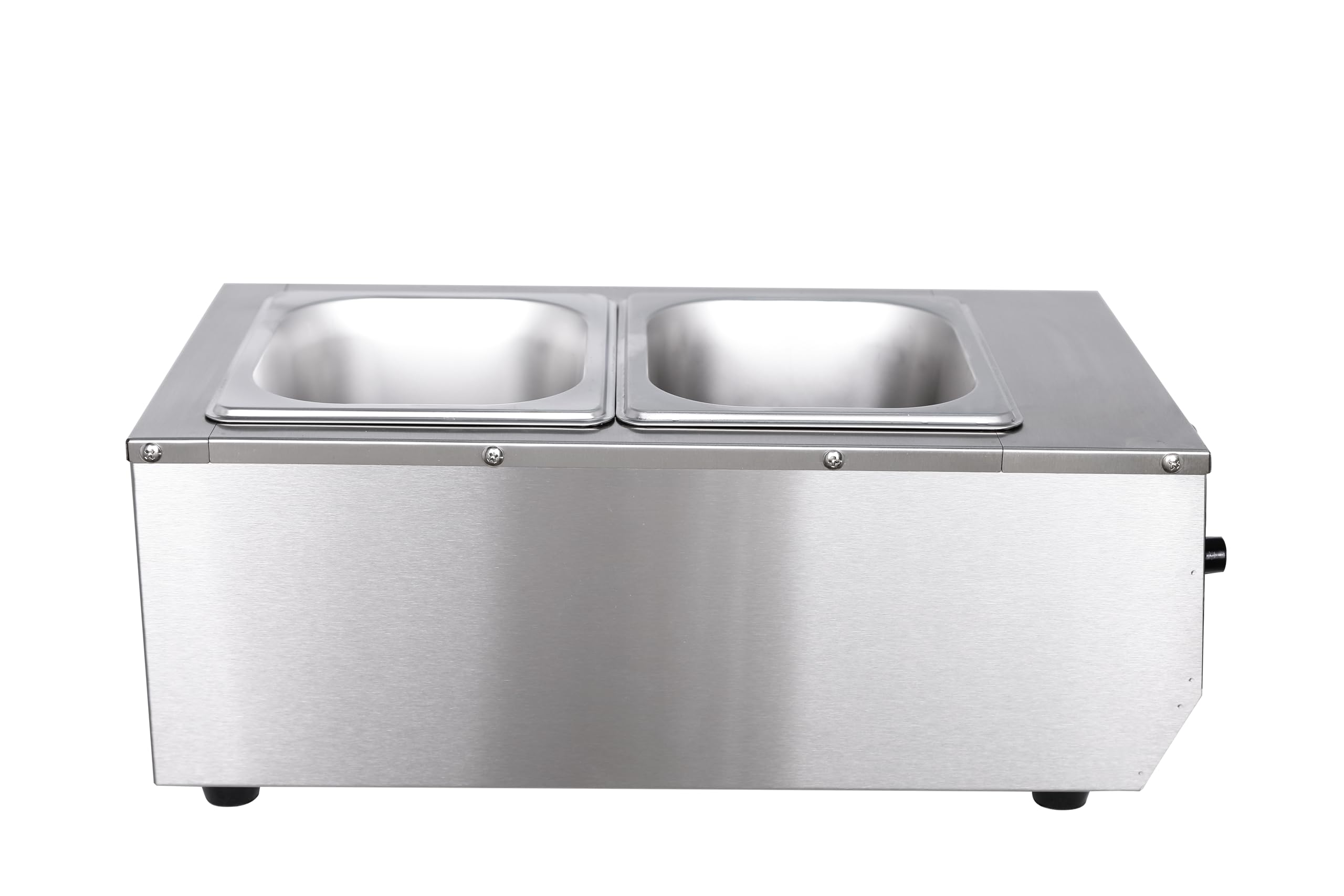 Hakka Tempéreuse à Chocolat, 1060W Fondoir à Chocolat Commercial avec Température Réglable 30~85℃, 2x1/6 GN Pans, Machine à Fondre et Chauffer le Chocolat Économe en Énergie pour Boulangerie/Café/Rest