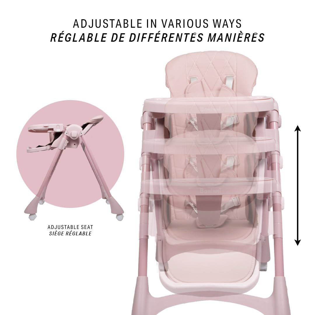 Baninni Chaise Haute Évolutive Roma Rose