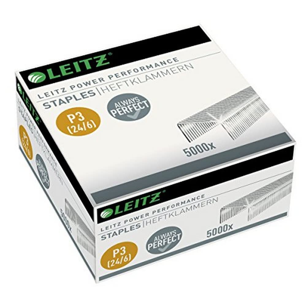 Esselte Leitz Power Performance P3 24 x 6 mm Capacity Staples Box of 5000)