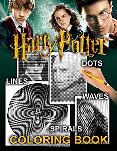 Buy Harry Potter Dots Lines Spirals Waves Coloring Book: Discover The ...