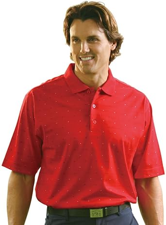 Monterey Club Mens Pima Cotton Jacquard Polo Shirt #1273