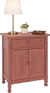 Alaterre Furniture Country Cottage Accent Cabinet with Drawer, Adjustabl...