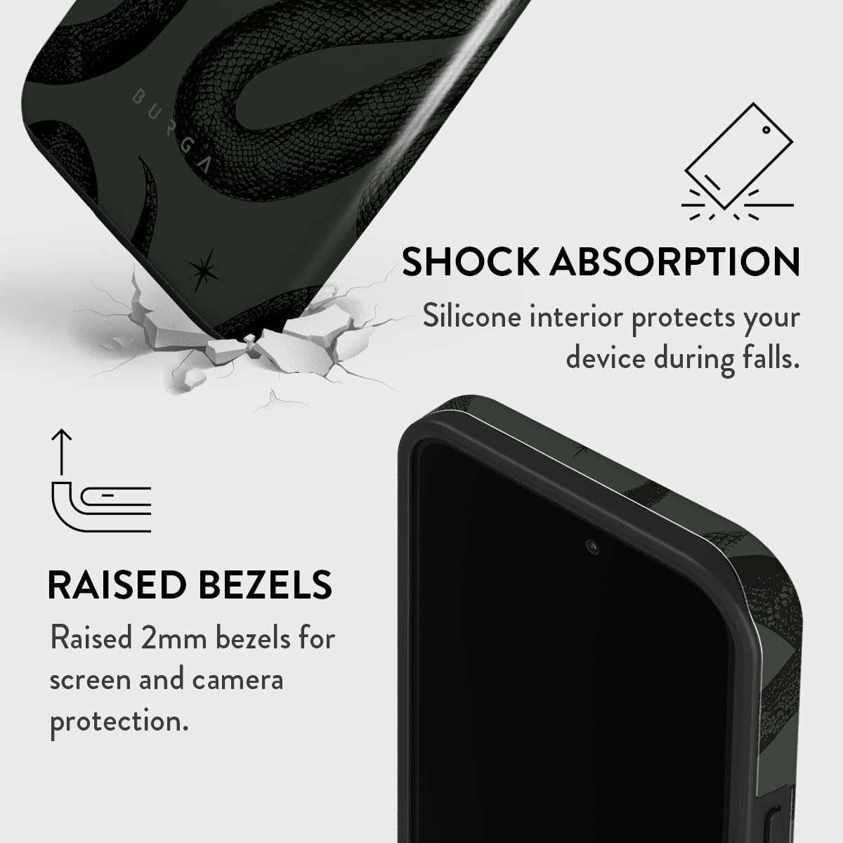 BURGA Capa de telefone para iPhone 13 Pro Max - bonita, moderna