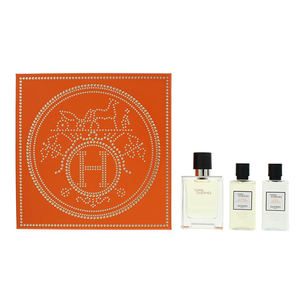 Hermès Terre D'Hermès Coffret Cadeau 3 Pièces Eau de Toilette 50 ml - Hair And Body Sho