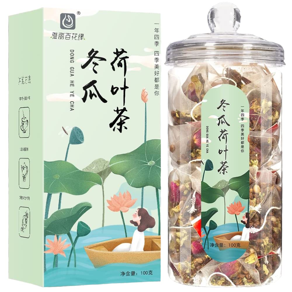 Wax Gourd Lotus Leaf Tea 3.5OZ (100g, 20bags), Winter Melon, Cassia