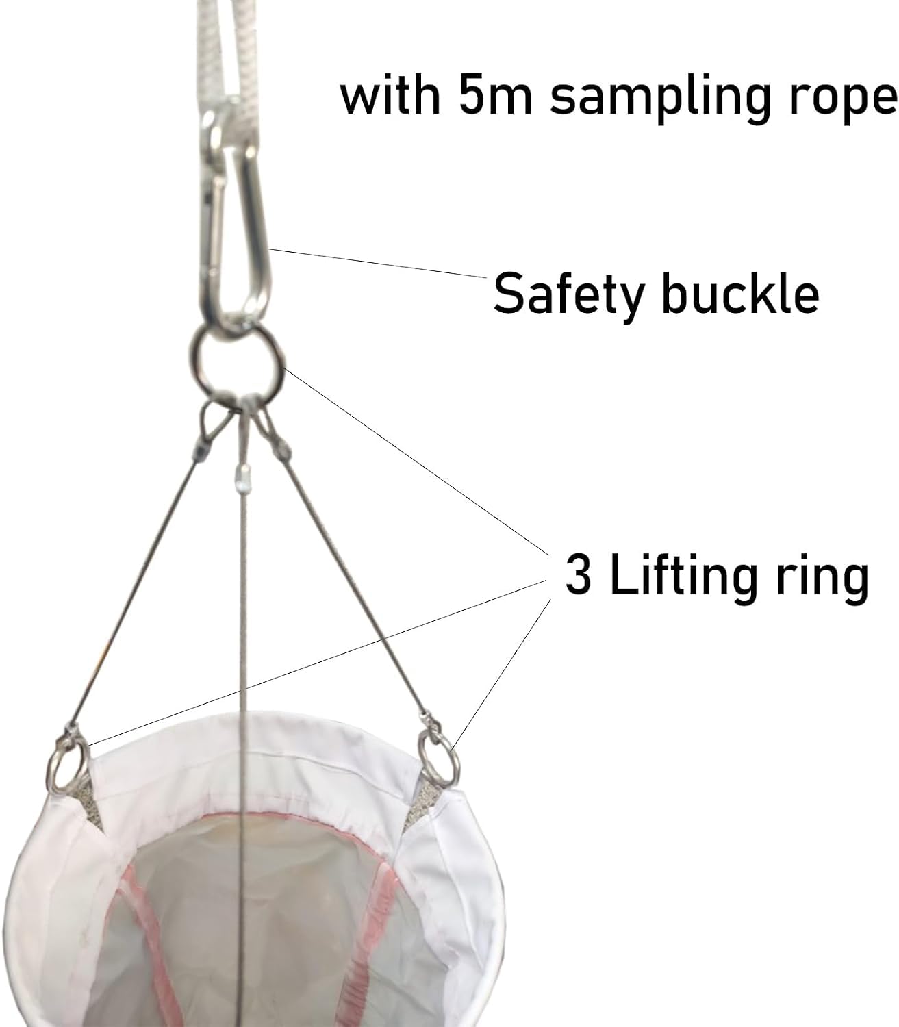 25# Fine Mesh Widened Plankton Net with 5 M Sampling Rope