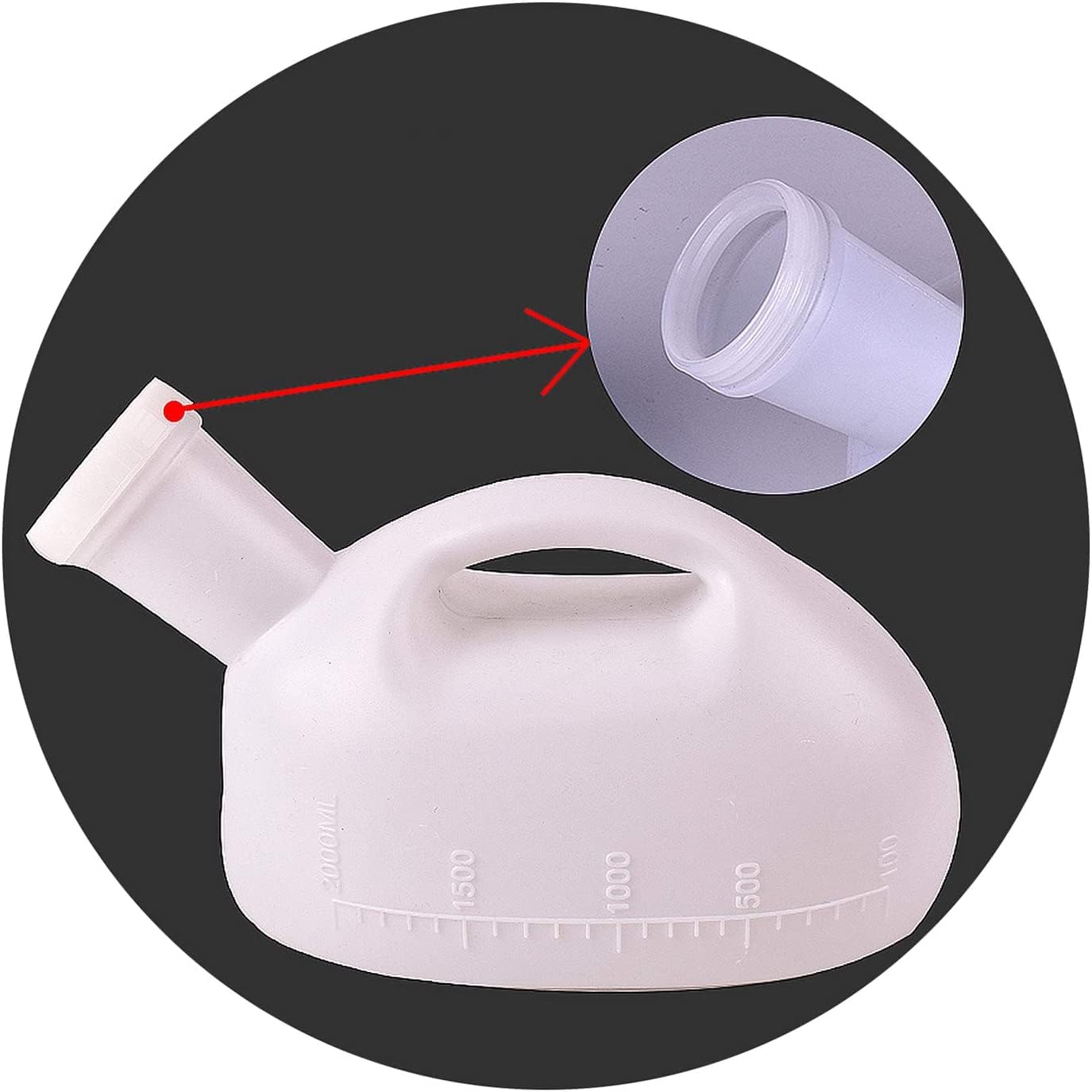 Male Urinal ，Portable Potty Pee Portable urinals for Men,Urine Bottle, 2000ML Male Urinal Portable Mens Potty Pee Bottle Collector Travel Toilet