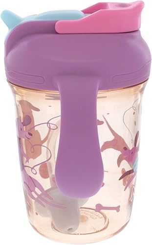 Miniatura 4 de Nuby Taza multifunción 2 en 1 para niños pequeños con popote con peso de 360 y boquilla dura, 8 onzas, asas de fácil agarre y parte superior