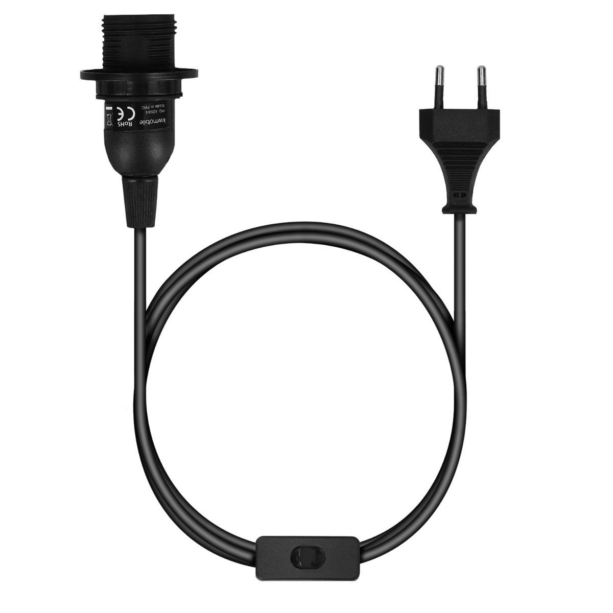 Lot De 10 Douilles De Lampe à Vis Edison E14 En Plastique (noir Et