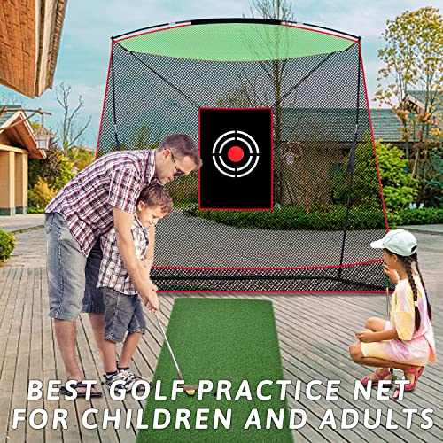 Kapler Golf Practice Hitting Net For Backyard Garage Indoor 10X8Ft Heavy Duty Golf Swing Driving Range Portable Easy Setup Golf Nets With Target & Carry Bag #TOP6