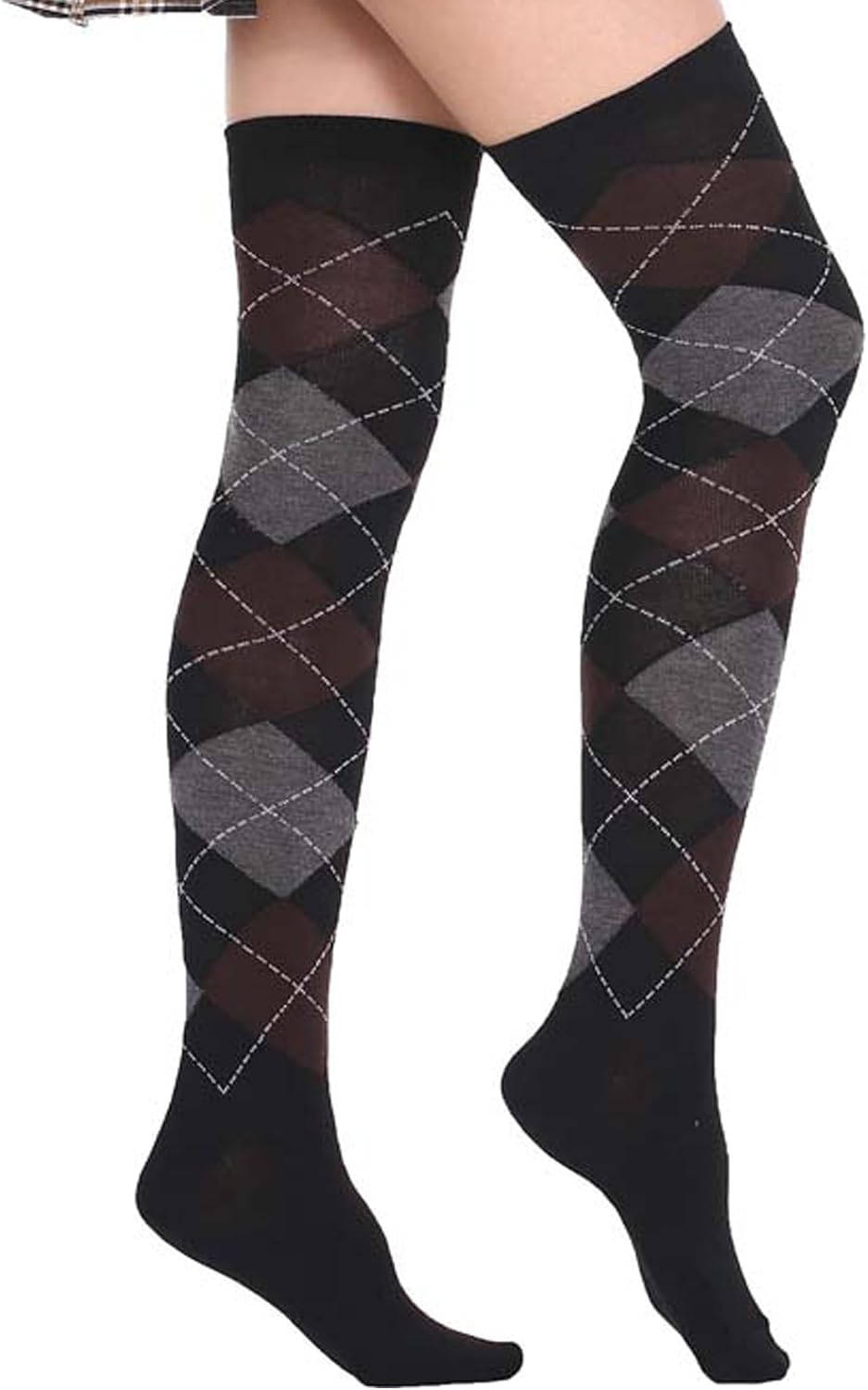 Womens Thigh High Socks Novelty Argyle Halloween Warm Leg Warmers Over-the-Knee-High-Socks image 5