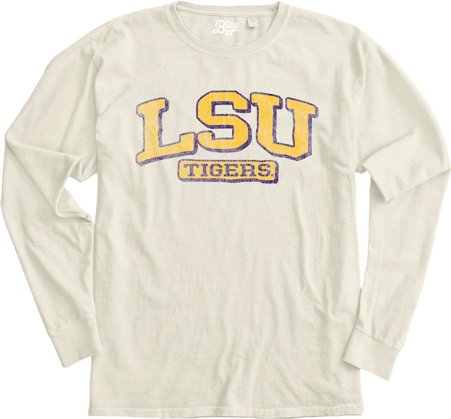 Blue 84 NCAA Unisex-Adult NCAA Officially Licensed Long Sleeve T-Shirt Ivory Dyed Ringspun Vintage - Image 3