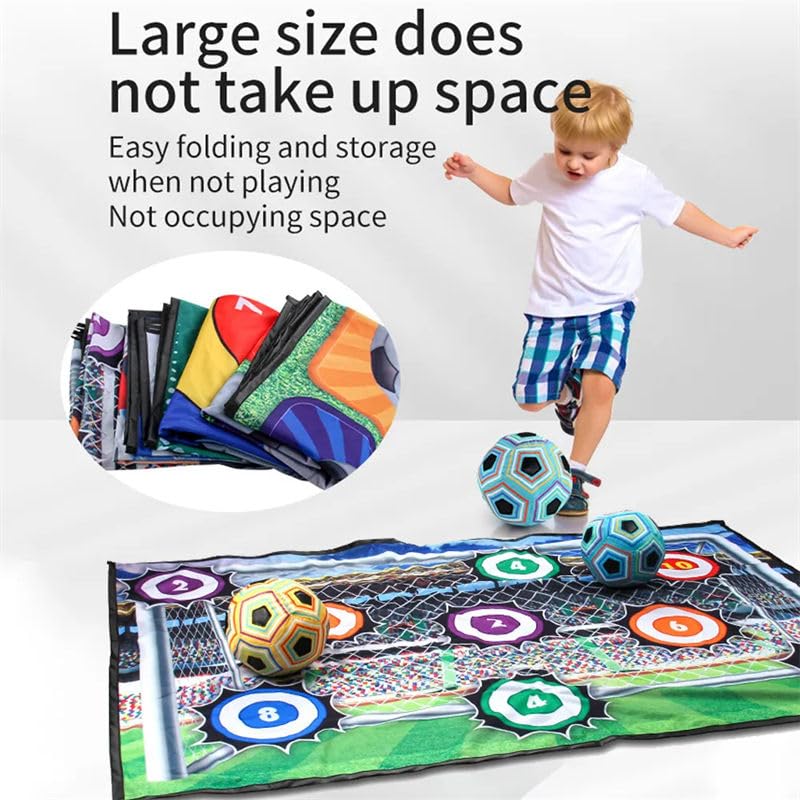 Soccer Ball Game Set for Kids: Indoor Outdoor Backyard Toss Soccer Goal Game with Balls, Toddlers Gift for 3 4 5 6 7 8 Year Old Boy Toys,Foldable Flannel Goals,Ideal for Parent-Child Bonding - Image 7