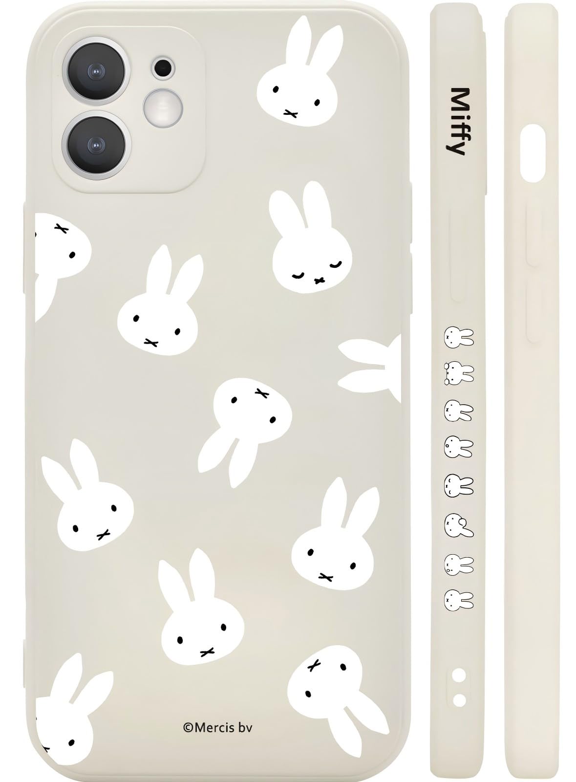 ミッフィー iPhone14 用 ケース スマホケース キャラクター アイフォン14 【全機種対応】 携帯 カバー かわいい おしゃれ ケース 側面設計 TPU レンズ保護 ワイヤレス充電対応 指紋防止 サイドデザイン 白 フルスクリーン 6.1インチ iPhone14 用