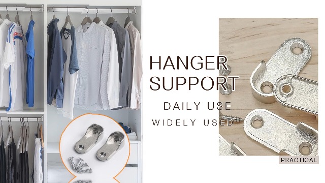 4 Supporti Tubo Armadio 16mm - Staffe In Lega Zinco Per Asta Appendiabiti, Con Viti Incluse