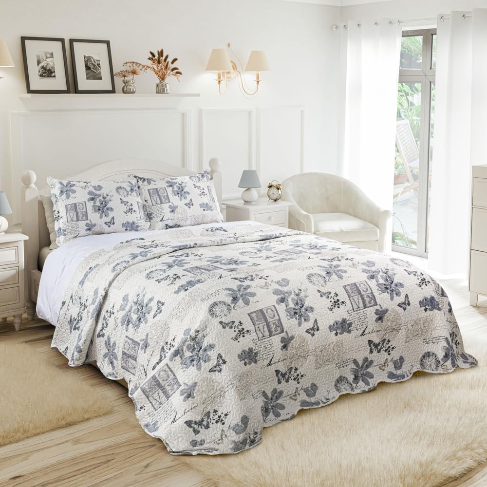 Emma Barclay Wordsworth - Quilted Patchwork Bedspread Set - King