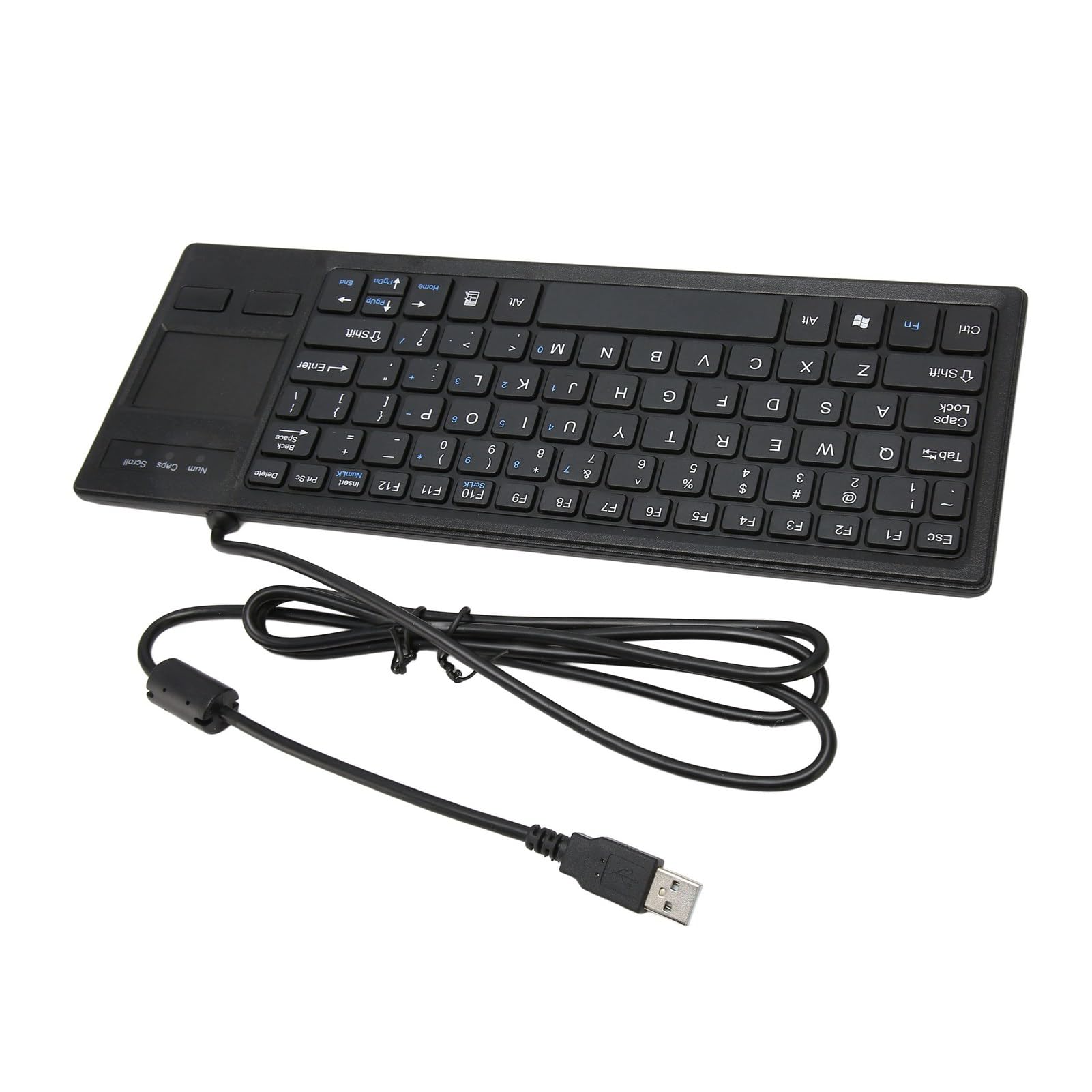 Klawiatura Dotykowa, K 800 HUB Ultra Cienka Mini Przewodowa, Kompaktowa Klawiatura Dotykowa USB z Wbudowanym Touchpadem, do Produkcji Przemysłowej i Wojskowej