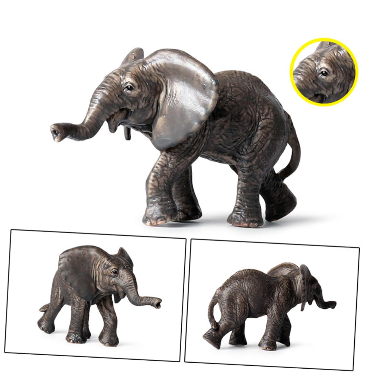 VICASKY Juguete Modelo de Elefante de Juguete Infantil de Modelo Animal de Figura de Elefante para Jugar y Aprender