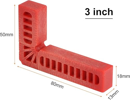 Miniatura 2 de HARFINGTON 8 piezas de cuadrados de posicionamiento de 90 grados, 3 x 2 pulgadas (3.150 x 1.969 in), abrazaderas de esquina de ángulo recto,