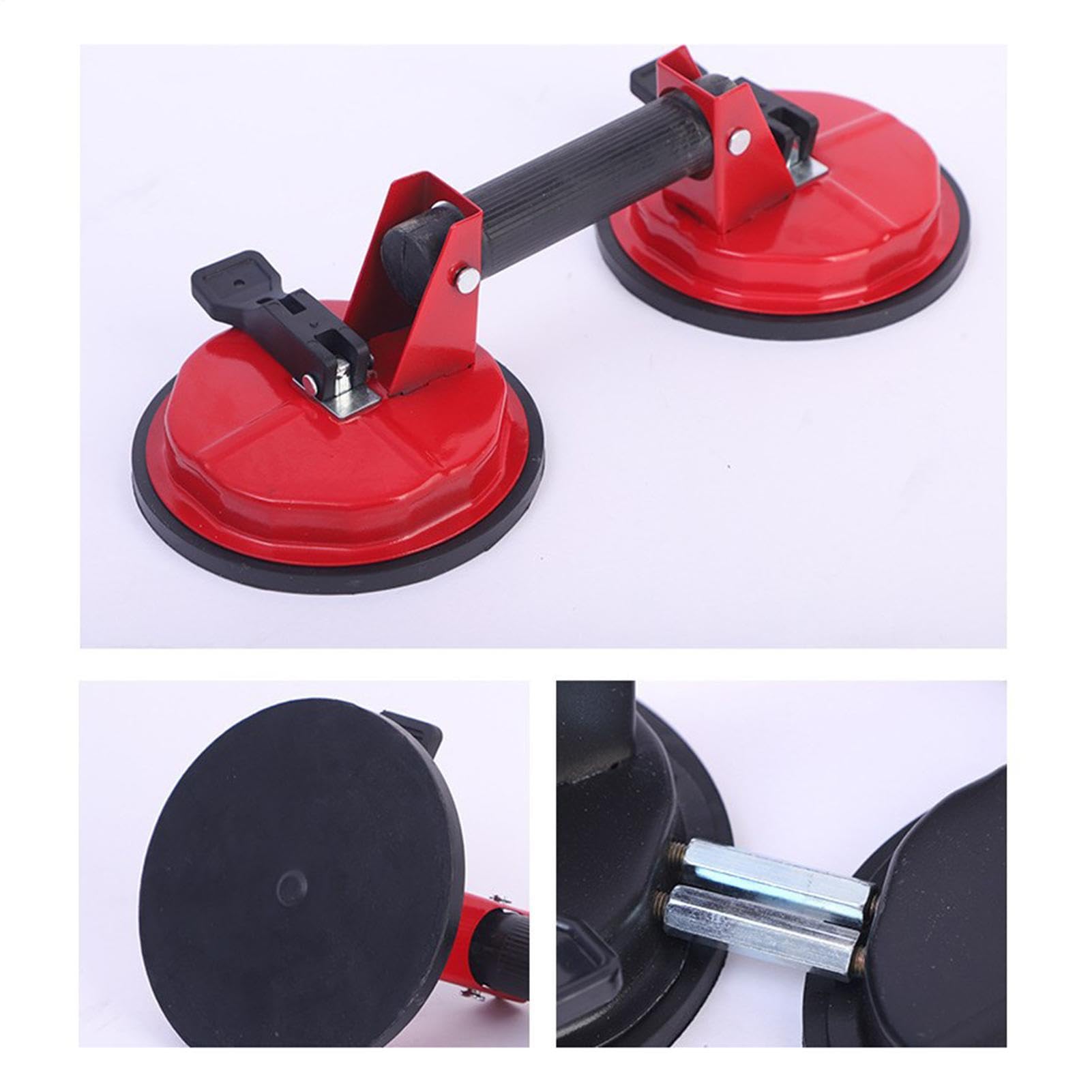 Przyssawki do Szkła z uchwytem metalowy ściągacz do wgnieceń | do Płyt Szklanych i Podłogowych do Granitu Paneli Laminatu Podłóg Szczelin Szyb Okien Samochodu