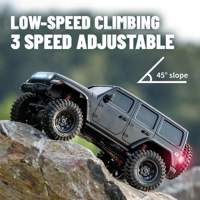 Image of Jet RoyC8801-PRO Off Road 1 /18 RC Truck 4x4 Off Road Crawler Climbing Vehicle All Terrain RC Monster Truck Remote Control Car with Bright Headlight 2 Batteries Waterproof Hobby Toy (C8801 PRO)