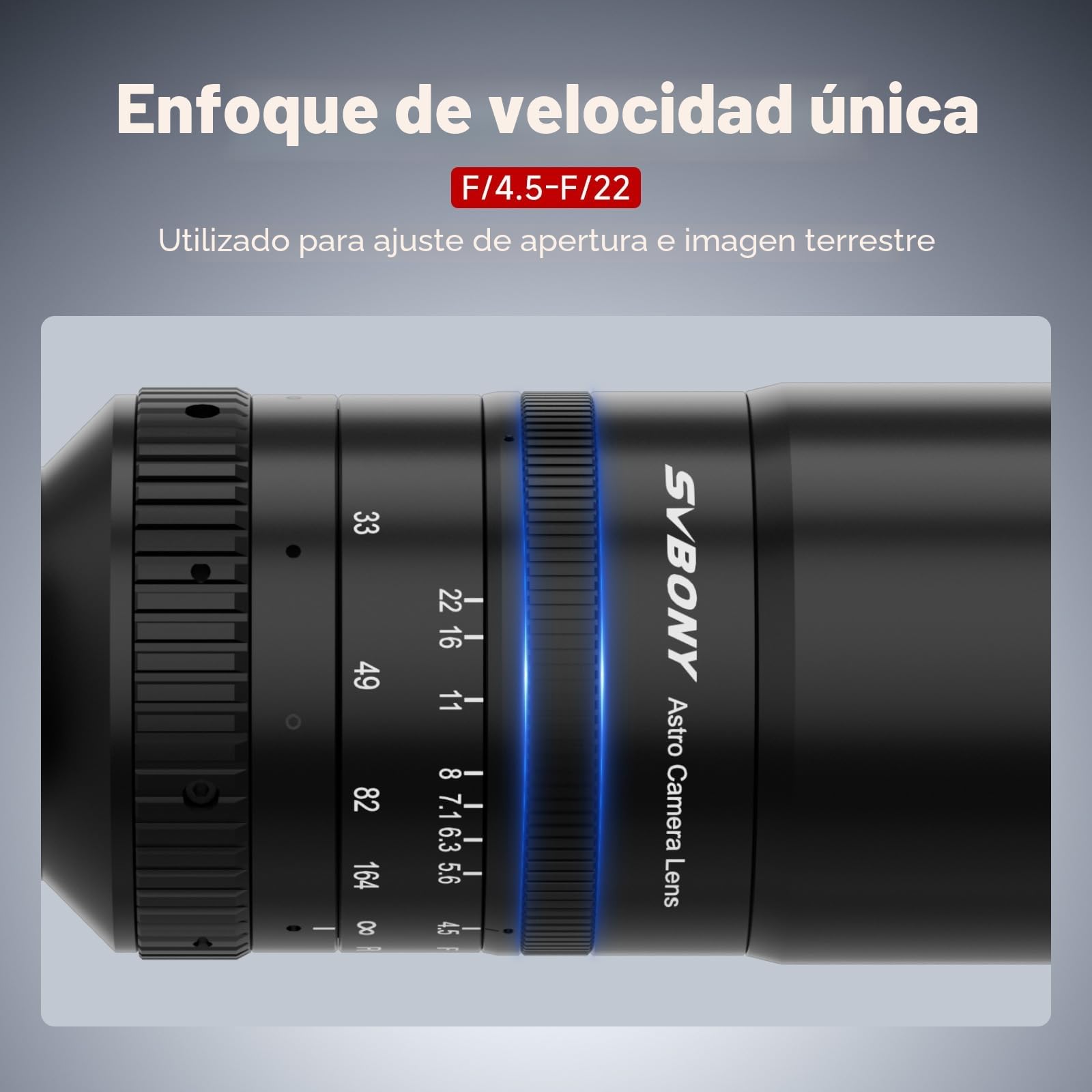 Svbony SV555 APO Telescopio Astrofotográfico de 54mm, Objetivo para Cámara Astronómica de Fotograma Completo f/4,5, Apertura Ajustable, para Astrofotografía de Cielo Profundo con Kit de Montura EAF