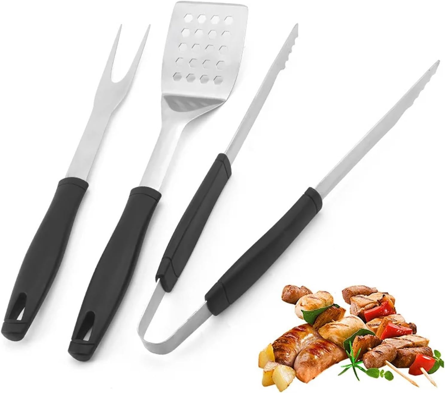 BBQ Tools Set Barbecue Grilling Utensil Accessories Camping Outdoor Cooking Grill Kit Utensils(3PCS SKT0001)
