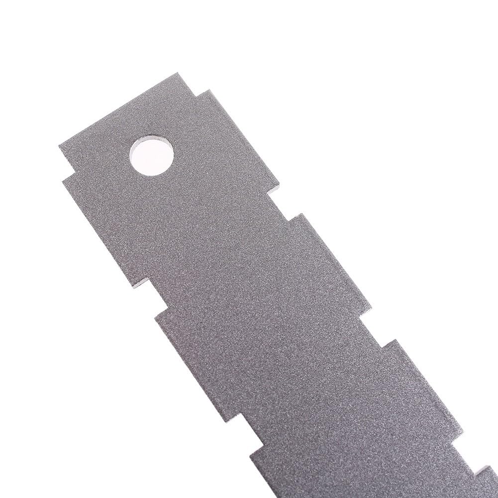 SPORTARC Règle de mesure du manche de guitare, manche de guitare crantée à bord droit pour frettes de guitare, outil de luthier de guitare (argenté), 1401328753