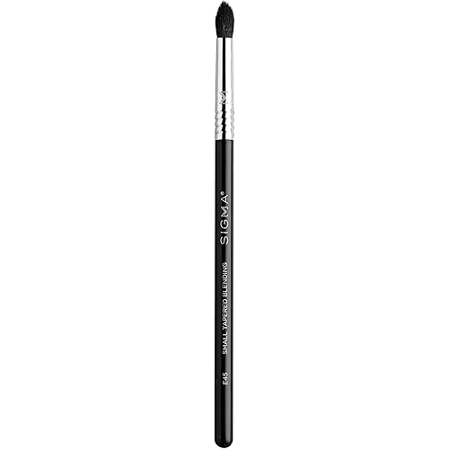 Sigma Beauty Professional E45 Eye Makeup Brush – Small Tapered Eyeshadow Blending Brush with SigmaTech® fibers for Seamless Eyeshadow Blending, Pointed Eyeshadow Brush for the Perfect Cut Crease