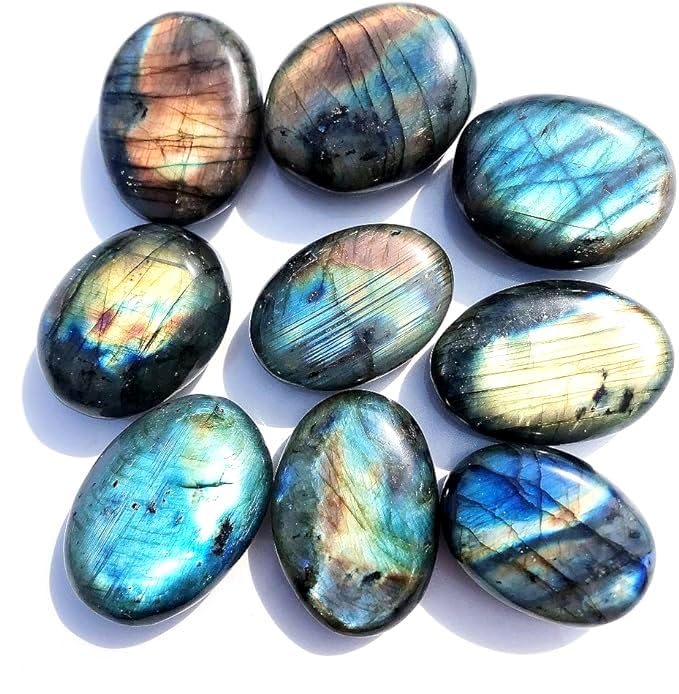 RR SHEIKH GEMS (2 Pieces) Natural Energised Original Labradorite Tumble Stone Crystal Reiki Healing Crystals Pebbles Stones (B0CM7HTPTV) Amazon Price History, Amazon Price Tracker