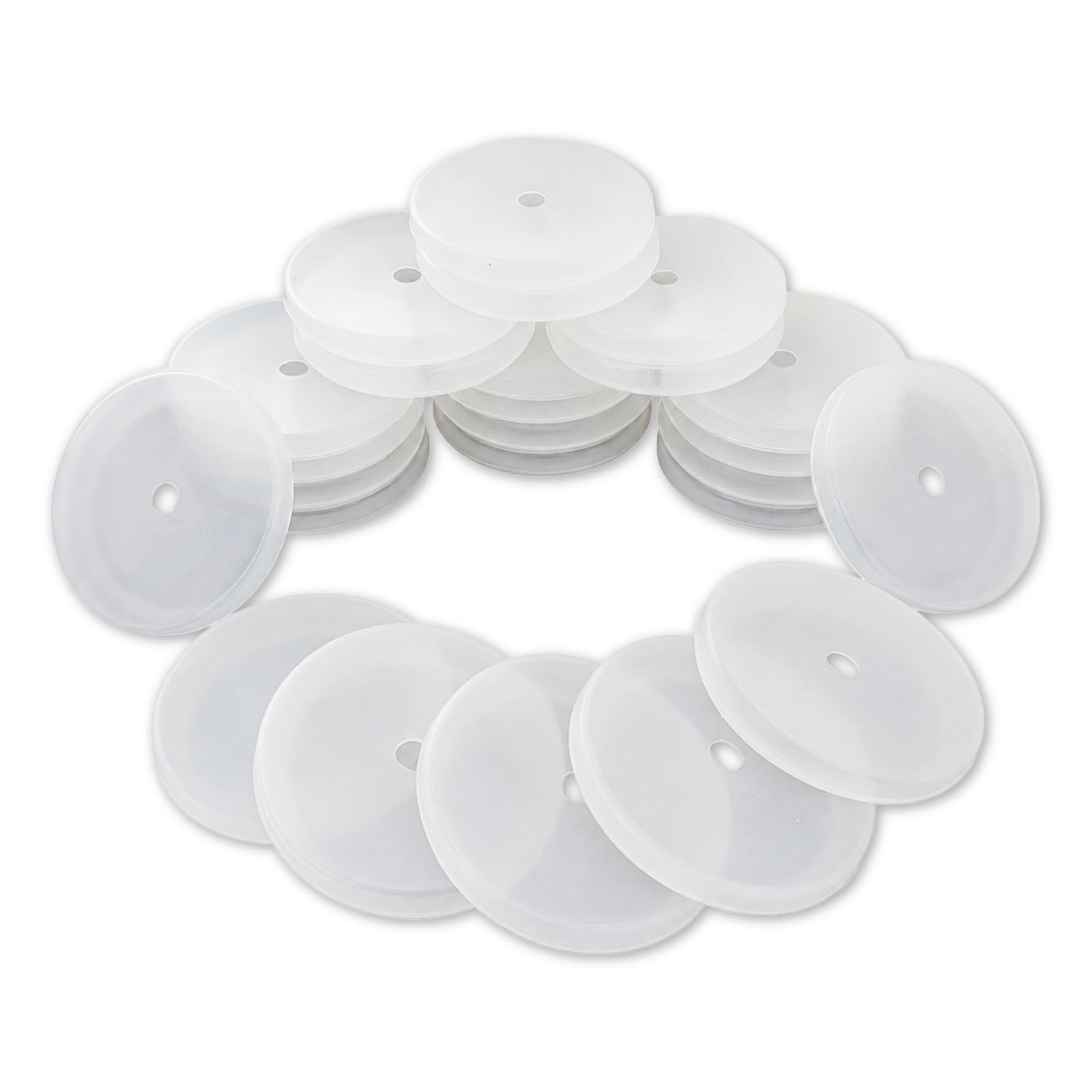 Master Magnetics RC-RB80X25 Rubber Cover for Round Base Magnet Fastener, 3.20" Diameter, White (Pack of 25)