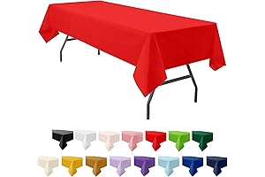 red tablecloth rectangle disposable