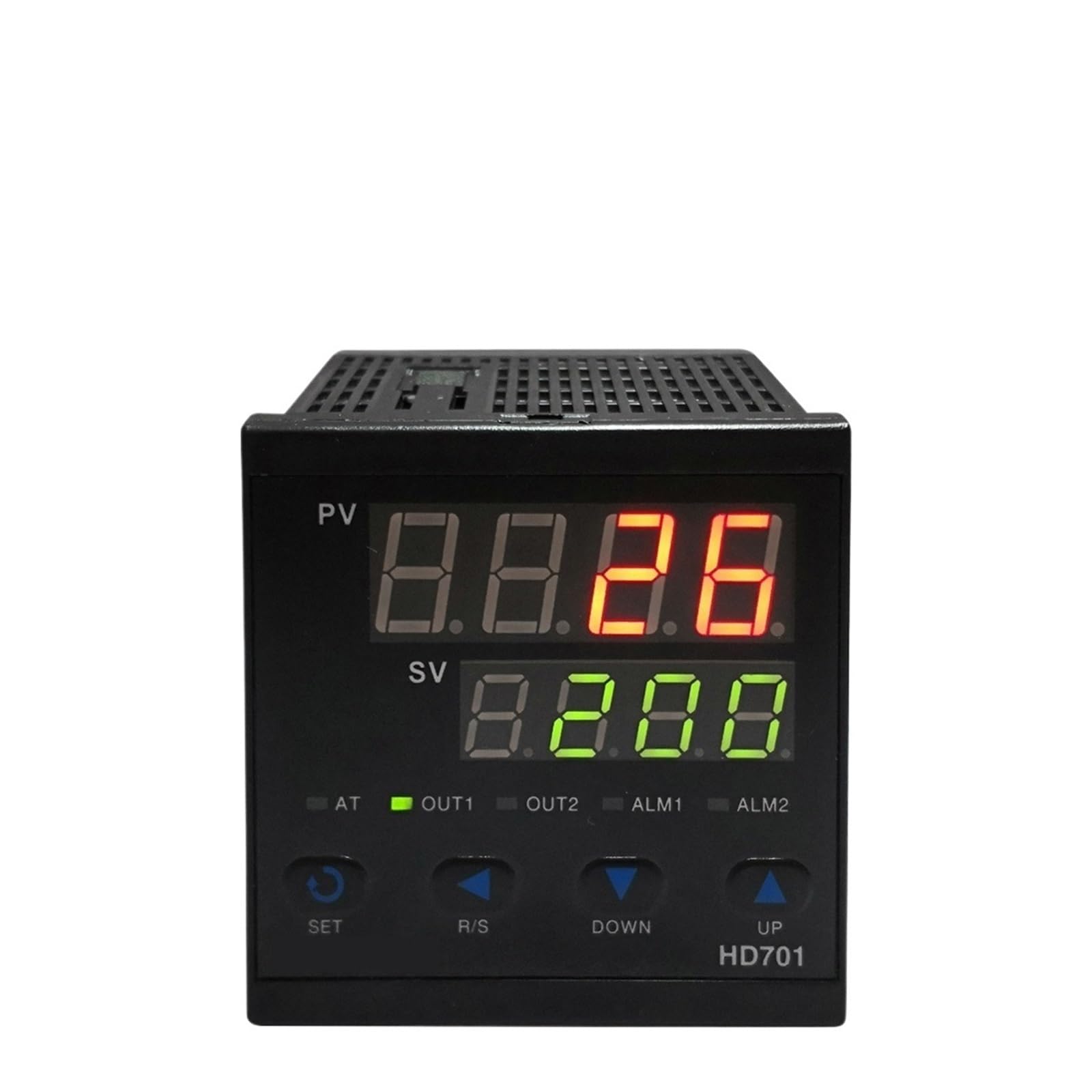 Controlador de Temperatura Digital Controlador de Temperatura Pid con Pantalla de Dos líneas Temperatura máxima de Ajuste 1372 ºC for termopar KJ PT100(HD701)