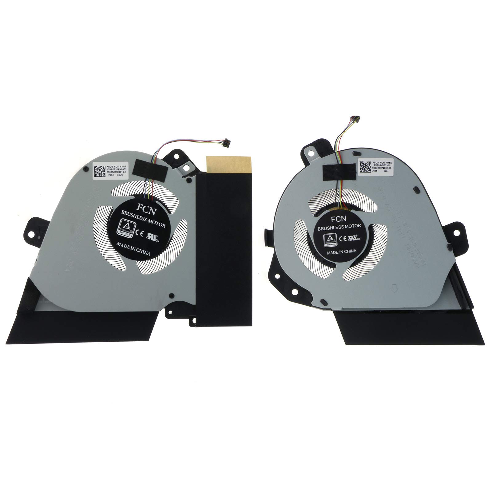 CPU y GPU Ventilador de refrigeración para ASUS ROG Zephyrus GU502DU GA502IU GA502IV 5V 0.5A 13NR03V0T02011 13NR0210T01111 13NR0210AM0901 DFS5K12304363C DFS5K12115491P