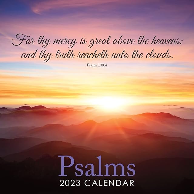 2023 Psalms/Bible Verses Square Hanging Wall Calendar - No Plastic - 12" x 12" Planner, Motivational, Spiritual, Organiser, Home, Family, Schedule, Agenda, Gift