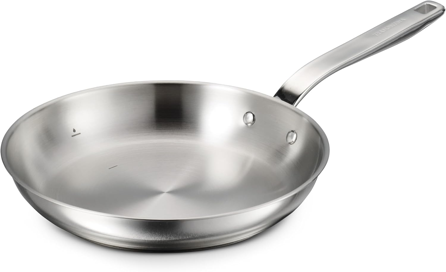 Tramontina Tempo Tri-Ply Base Stainless Steel 10-Inch Frying Pan, Induction-Ready Skillet, Oven-Safe, Dishwasher-Safe