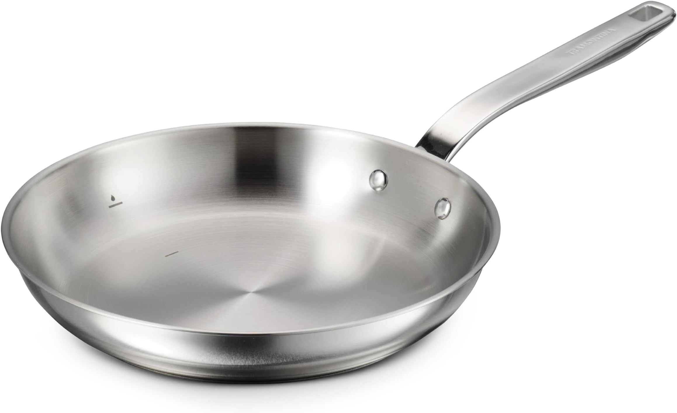 Tempo Tri-Ply Base Stainless Steel 10-Inch Frying Pan, Induction-Ready Skillet, Oven-Safe, Dishwasher-Safe