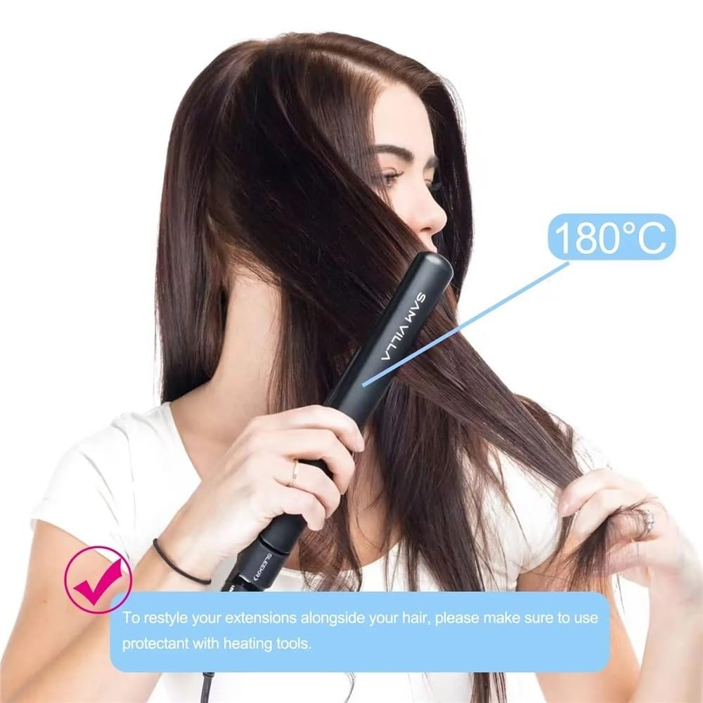 Przedłużki do włosów 30-66 cm, 120 g, 8 sztuk, clip in, gładkie, podwójne pasmo, naturalny czarny (#1B Off Black) (50 cm)
