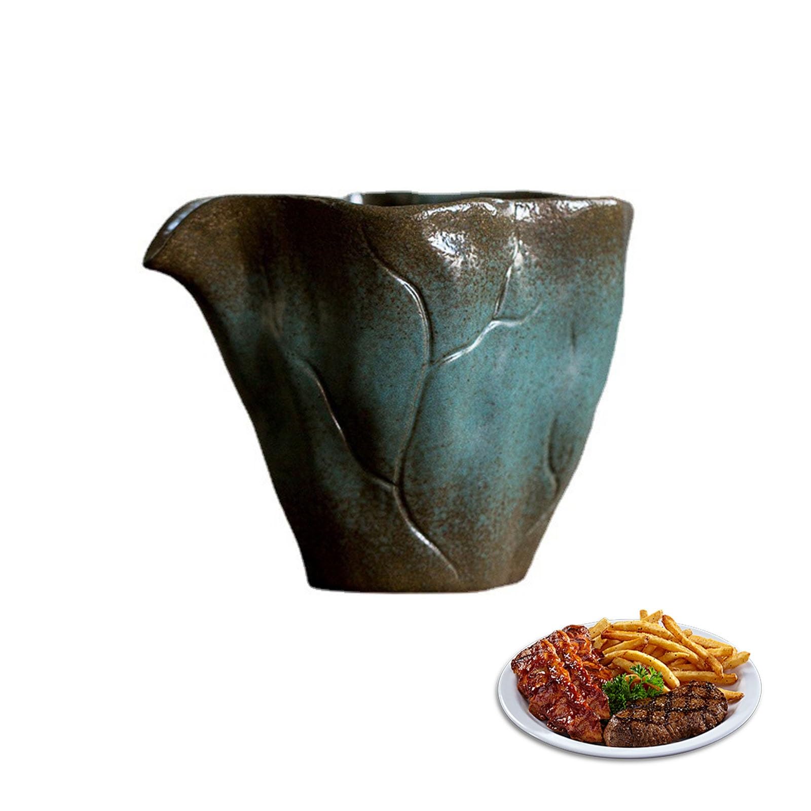Saucière en céramique traditionnelle au design épuré pour arts de la table