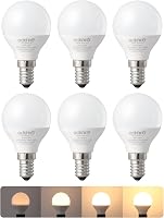 EDISHINE E14 LED Izzó, 6 db Meleg Fehér Fényerőszabályozható, 420LM, 4.8W (40W Helyett), 2700K, Energiatakarékos Csepp Alakú Lámpa Beltéri H 1