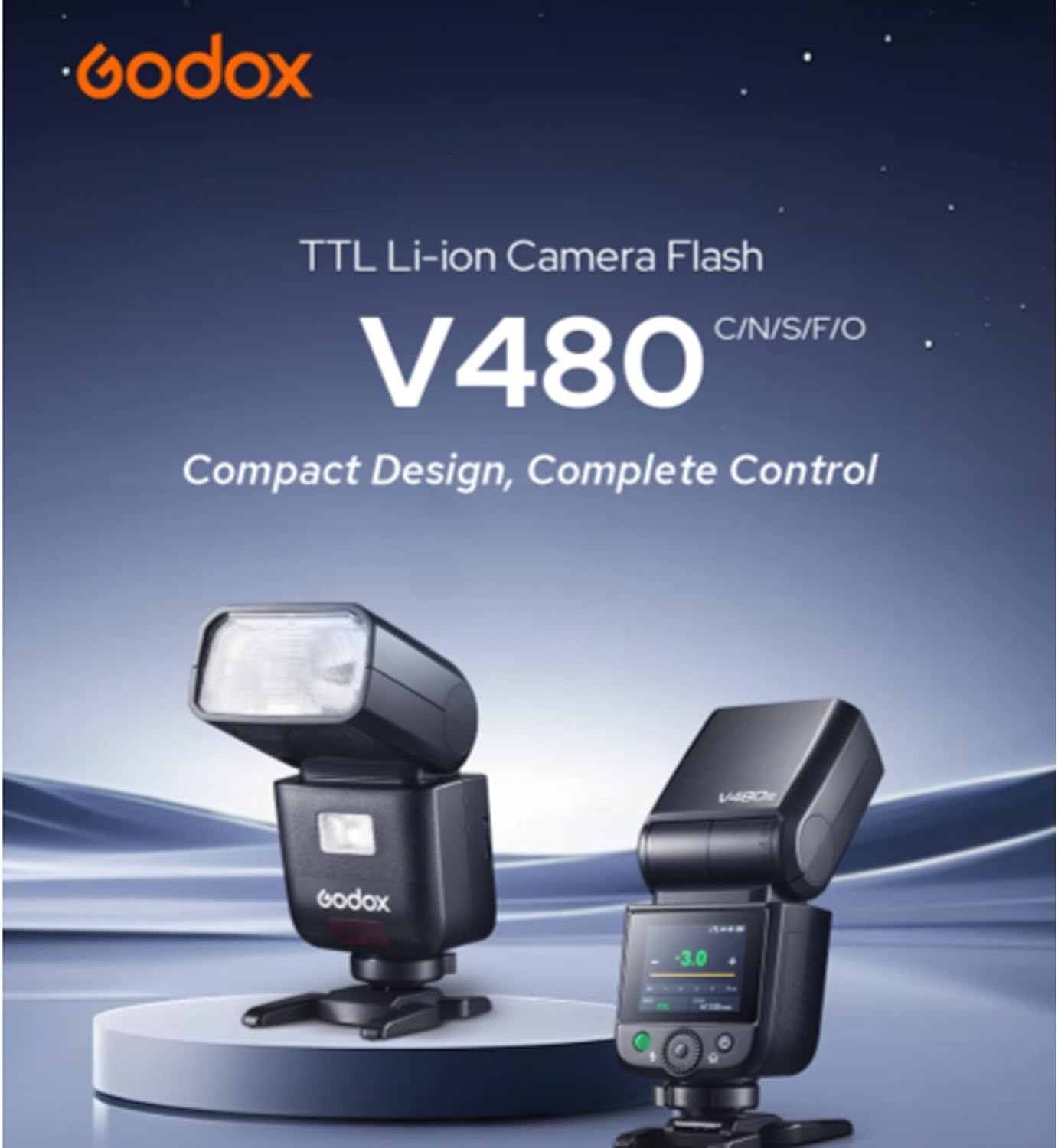 Godox V480N V480 N Camera Flash with Godox XProN XPro-N Flash Trigger for Nikon Camera Flash Speedlite Light,650 Full-Power Flashes,2.4G HSS 1/8000s,1.7s Recycle Time,7.2V/2200mAh Li-ion Battery,GN50