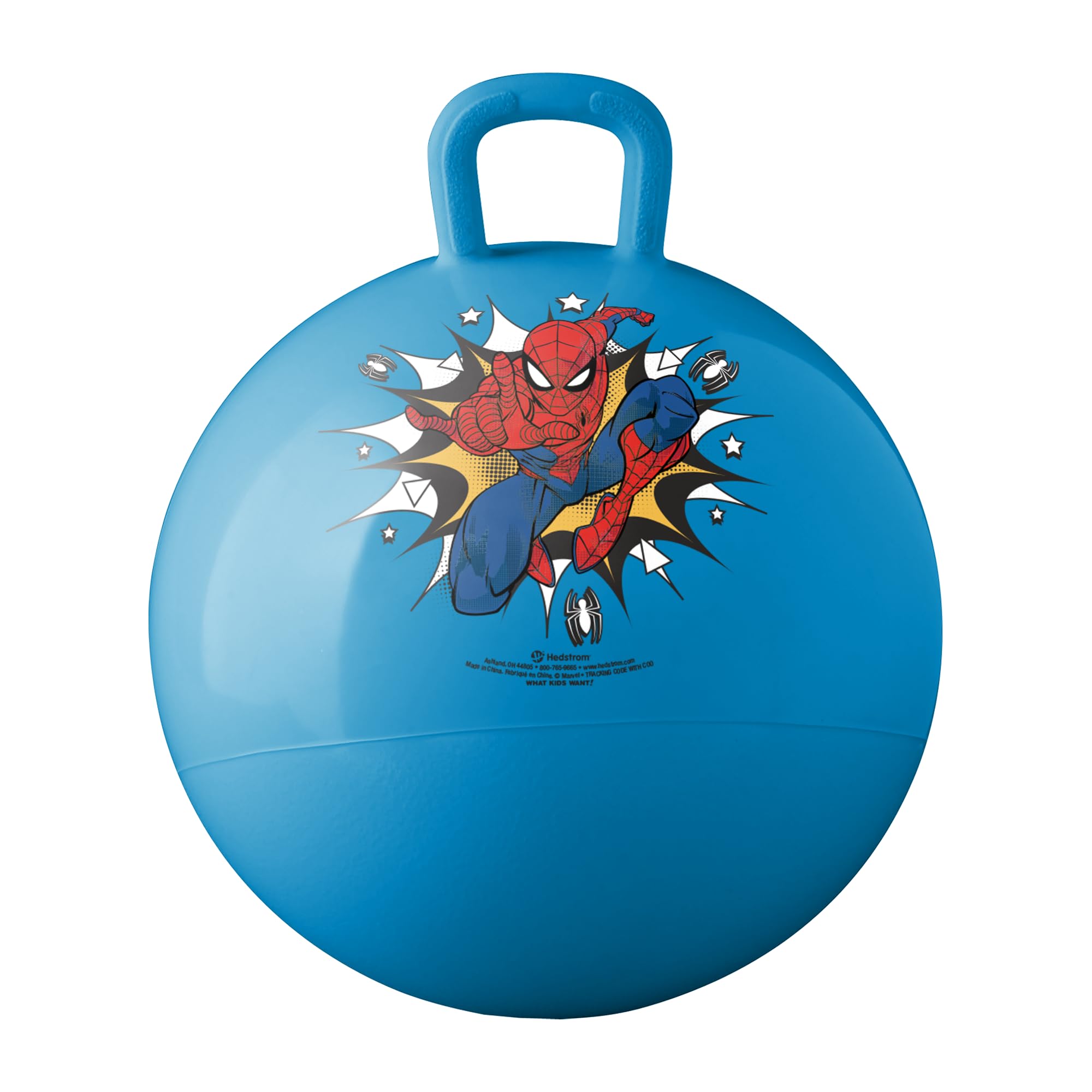 Hedstrom Marvel Spiderman 15 Inch Hopper Ball, Jumping Ball for Kids Blue, 55-97065