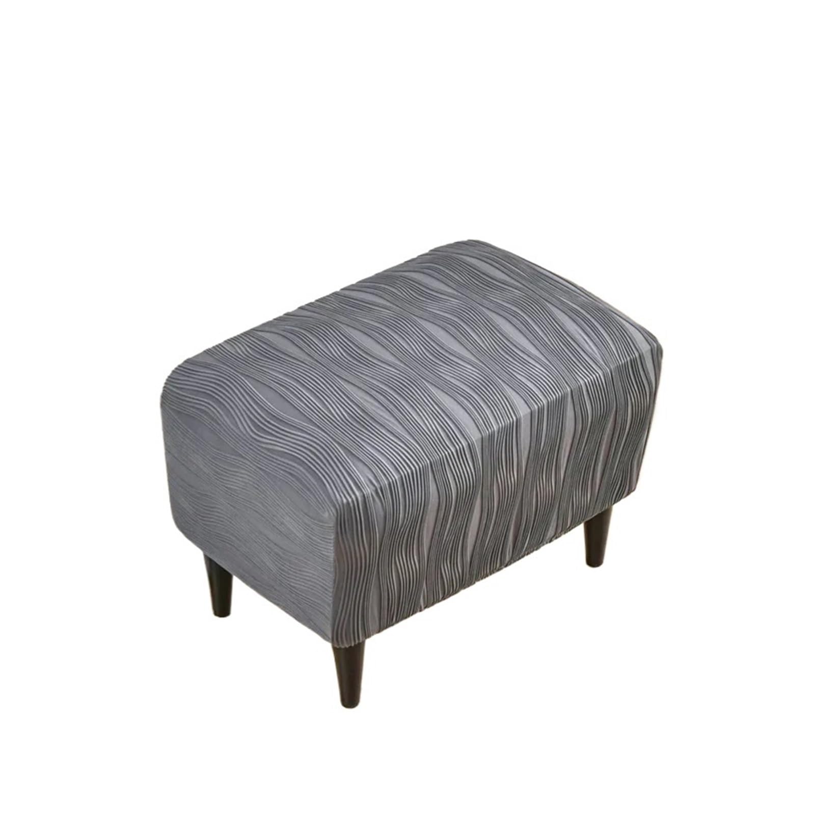GCYEIDMA Wing Chair Slipcover Wingback Chair Covers Stretch Wing Armchair Cover with Seat Cushion Elastic Sofa Slipcovers Single(B5 Ottoman Cover)