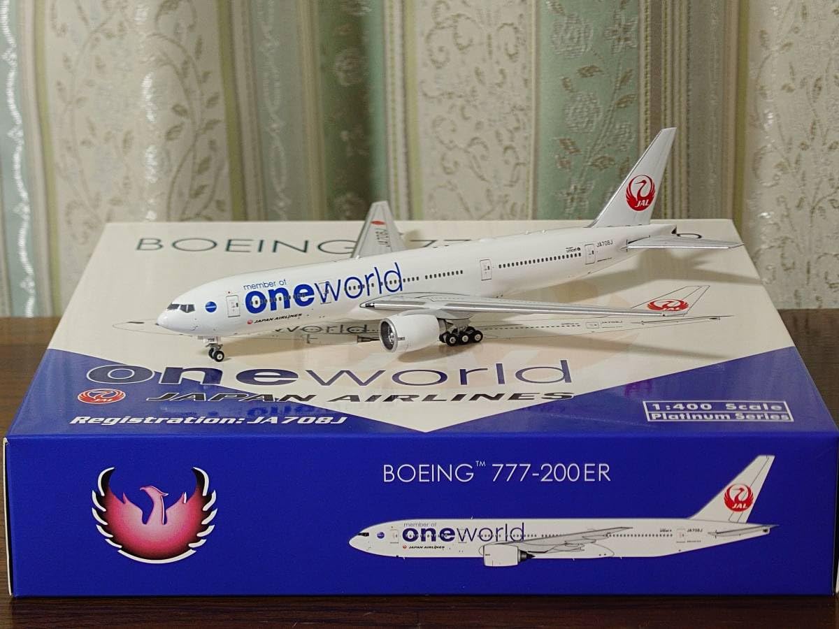 Amazon.co.jp: 1/400 PHOENIX JAL B777-200ER Oneworld塗装機 JA708J  