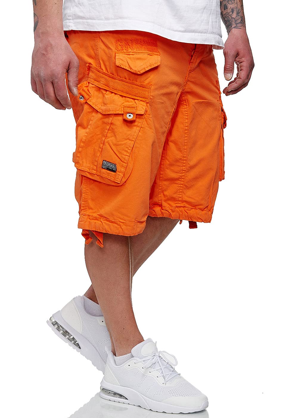 Geographical Norway Color Short pour Homme avec Ceinture
